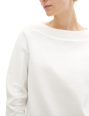 Tom Tailor - structured sweatshirt - laveste priser - whisper white - 5