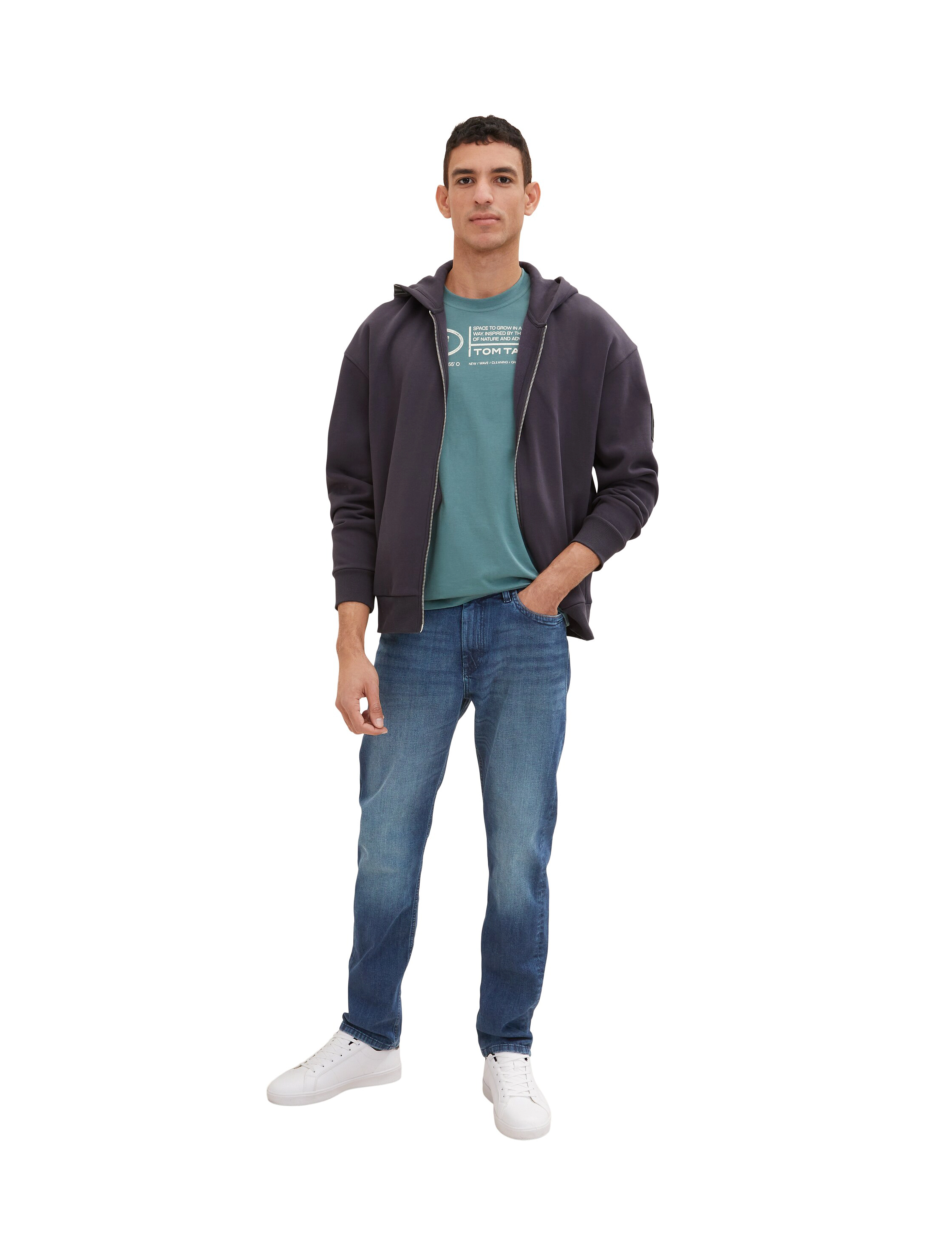 Tom Tailor - printed crewneck t-shirt - die niedrigsten preise - deep bluish green - 3