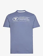 printed crewneck t-shirt - GREYISH MID BLUE