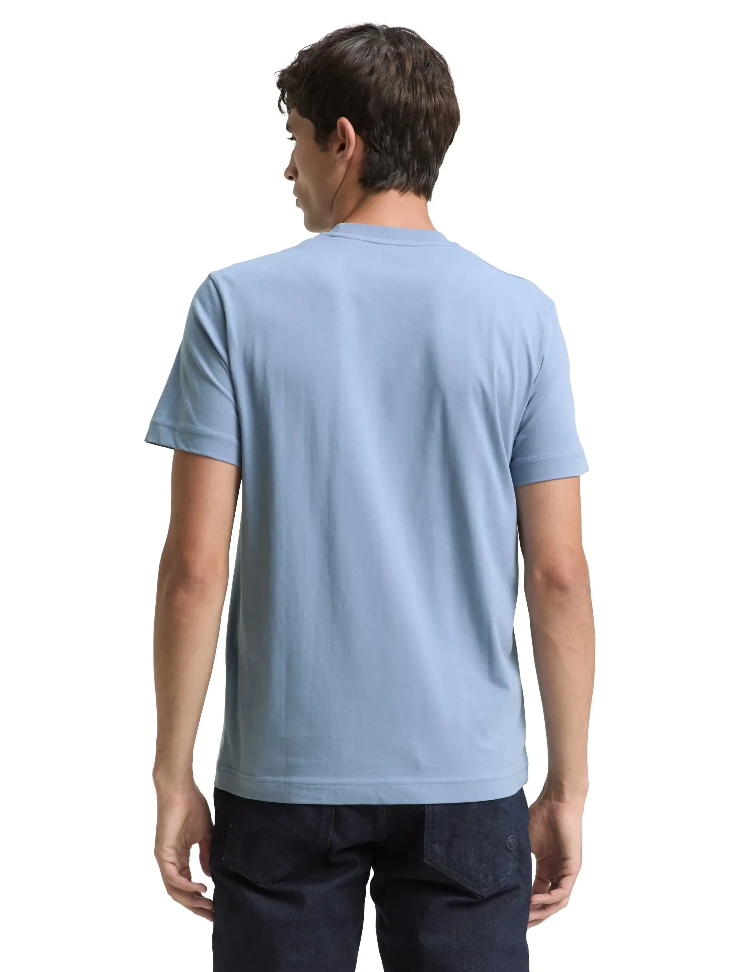 Tom Tailor - printed crewneck t-shirt - lägsta priserna - greyish mid blue - 2