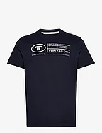 printed crewneck t-shirt - SKY CAPTAIN BLUE