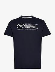 Tom Tailor - printed crewneck t-shirt - mažiausios kainos - sky captain blue - 0