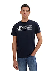 Tom Tailor - printed crewneck t-shirt - die niedrigsten preise - sky captain blue - 2