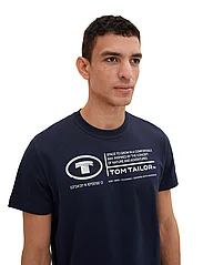 Tom Tailor - printed crewneck t-shirt - mažiausios kainos - sky captain blue - 3
