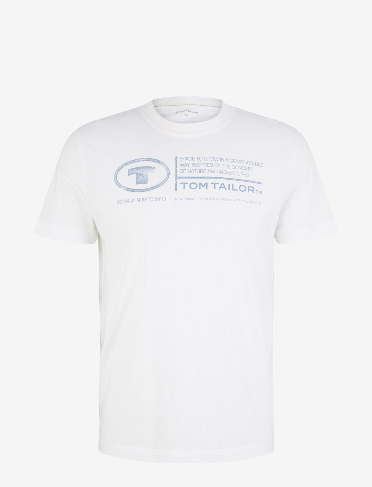 Tom Tailor - printed crewneck t-shirt - höstkläder - white - 1