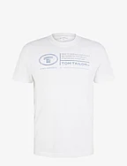 printed crewneck t-shirt - WHITE