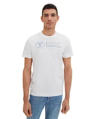 Tom Tailor - printed crewneck t-shirt - die niedrigsten preise - white - 2