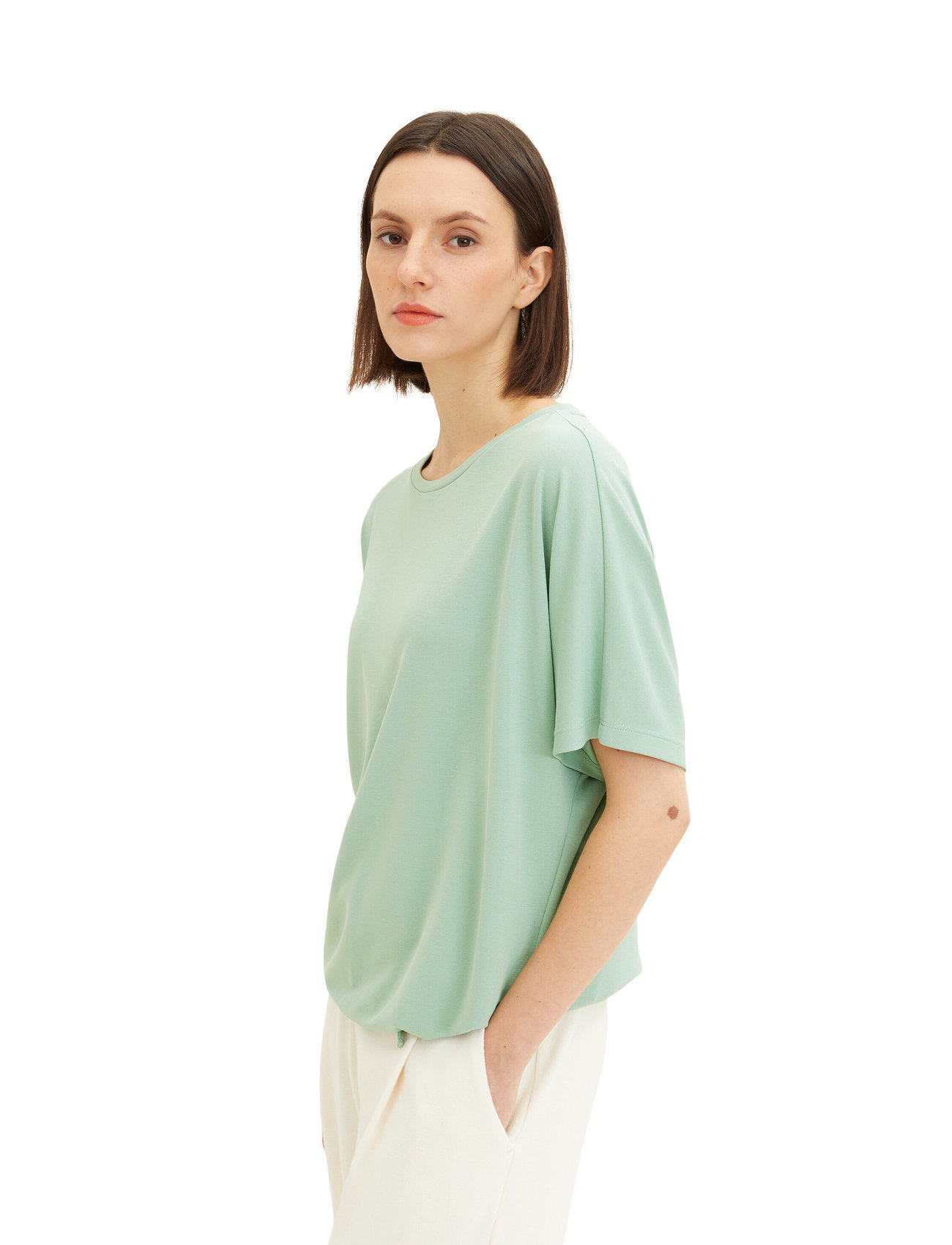 Tom Tailor - T-shirt fluent batwing - laagste prijzen - okra green - 1