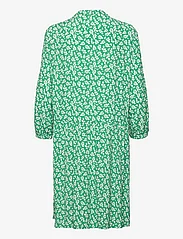 Tom Tailor - dress with volant printed - lyhyet mekot - green floral design - 1