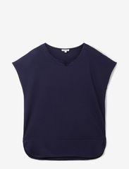 Tom Tailor - T-shirt fabric mix - lägsta priserna - atlantic ocean blue - 0
