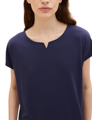 Tom Tailor - T-shirt fabric mix - alhaisimmat hinnat - atlantic ocean blue - 4