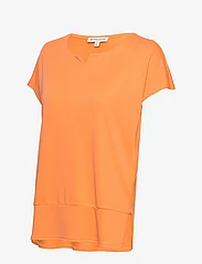 Tom Tailor - T-shirt fabric mix - laveste priser - bright mango orange - 3