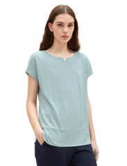 Tom Tailor - T-shirt fabric mix - t-shirts - dusty mint blue - 1