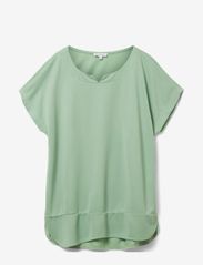 Tom Tailor - T-shirt fabric mix - laveste priser - okra green - 0