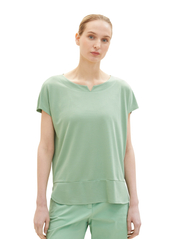 Tom Tailor - T-shirt fabric mix - laveste priser - okra green - 4