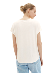 Tom Tailor - T-shirt fabric mix - laveste priser - whisper white - 3