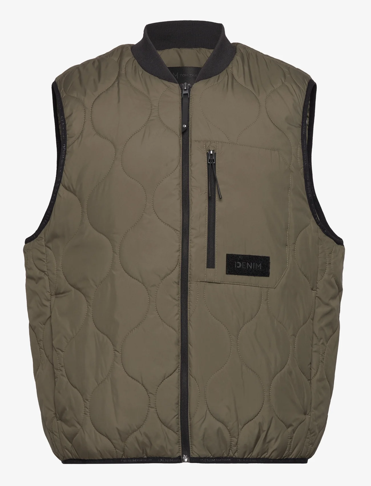 Tom Tailor - light weight vest - vests - dusty olive green - 0
