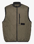light weight vest - DUSTY OLIVE GREEN