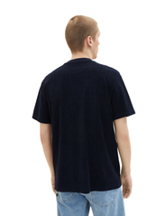 Tom Tailor - relaxed towelling t-shirt - alhaisimmat hinnat - navy stripe towelling jacquard - 3