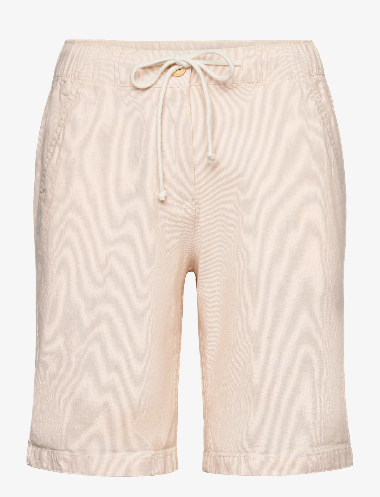Tom Tailor - bermuda chino shorts - laveste priser - fawn beige offwhite stripe - 0