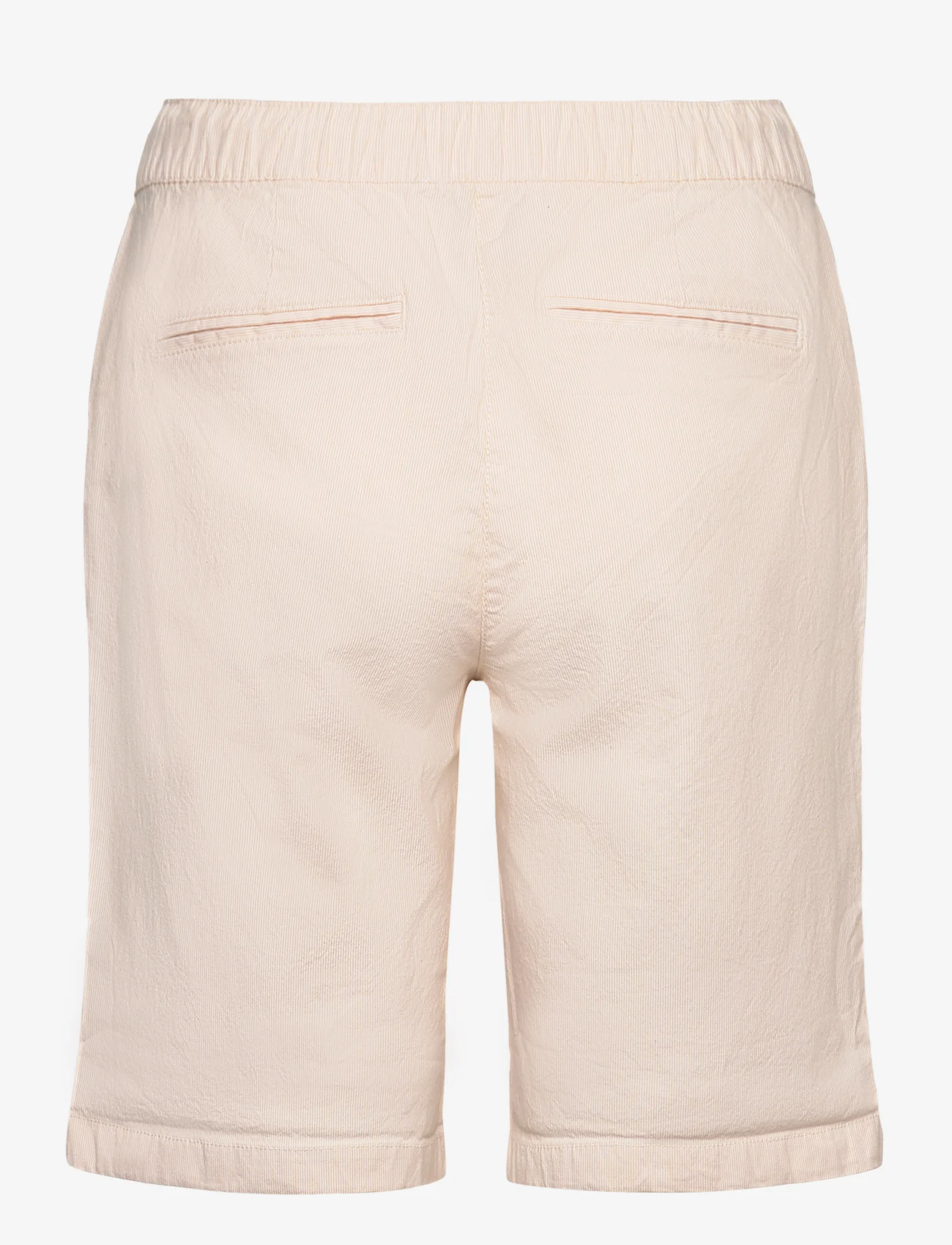 Tom Tailor - bermuda chino shorts - laveste priser - fawn beige offwhite stripe - 1