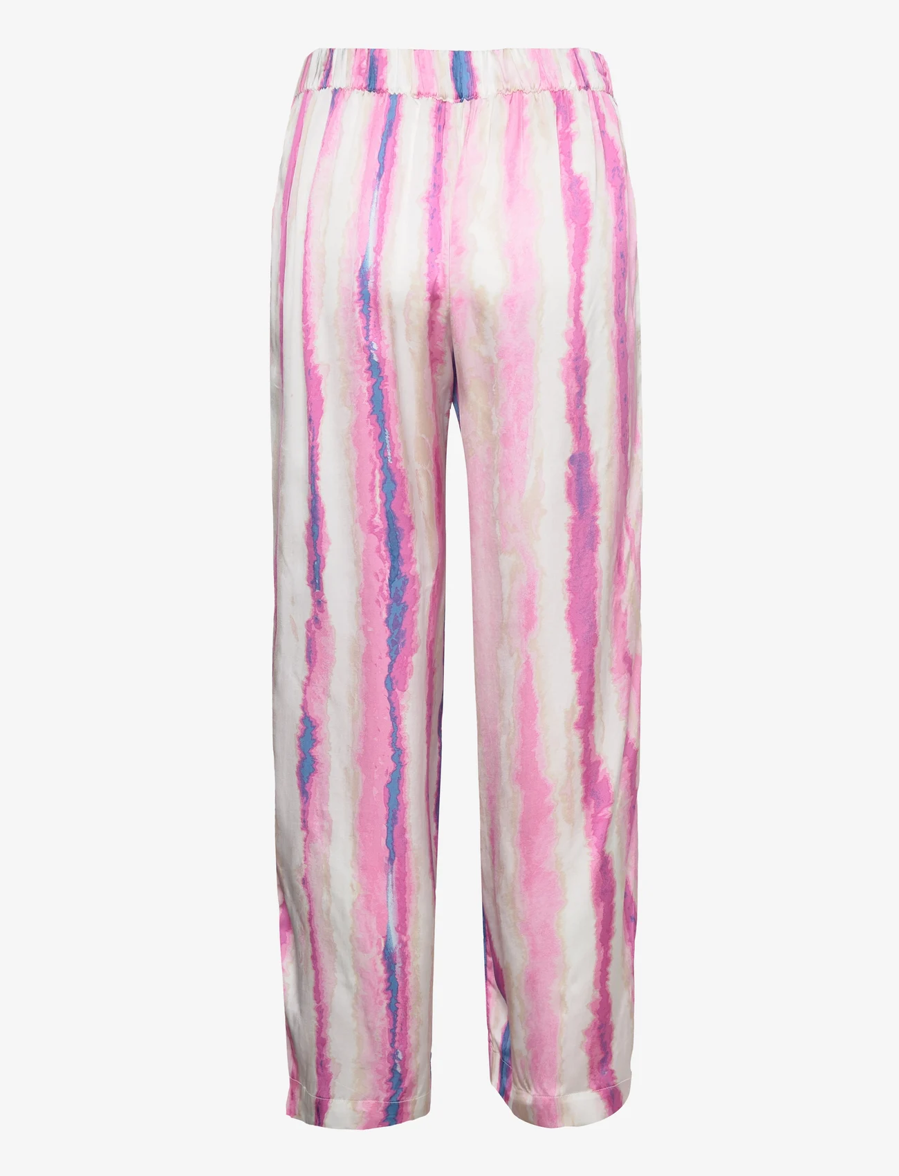 Tom Tailor - pants printed sateen culotte - culotte kelnės - pink tie dye stripe - 1