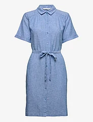 Tom Tailor - chambray linen mix dress - paitamekot - soft cloud blue - 0