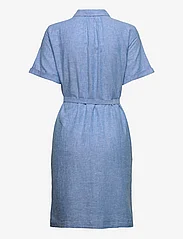Tom Tailor - chambray linen mix dress - skjortekjoler - soft cloud blue - 1