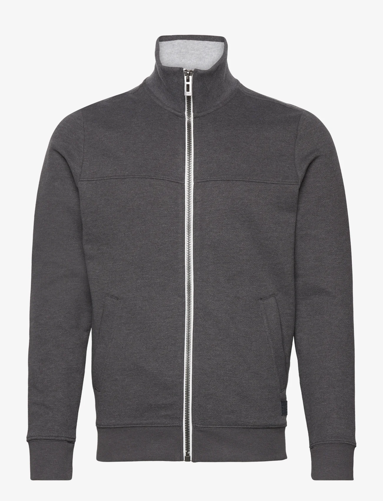 Tom Tailor - cutline sweat jacket - laveste priser - dark grey melange - 0