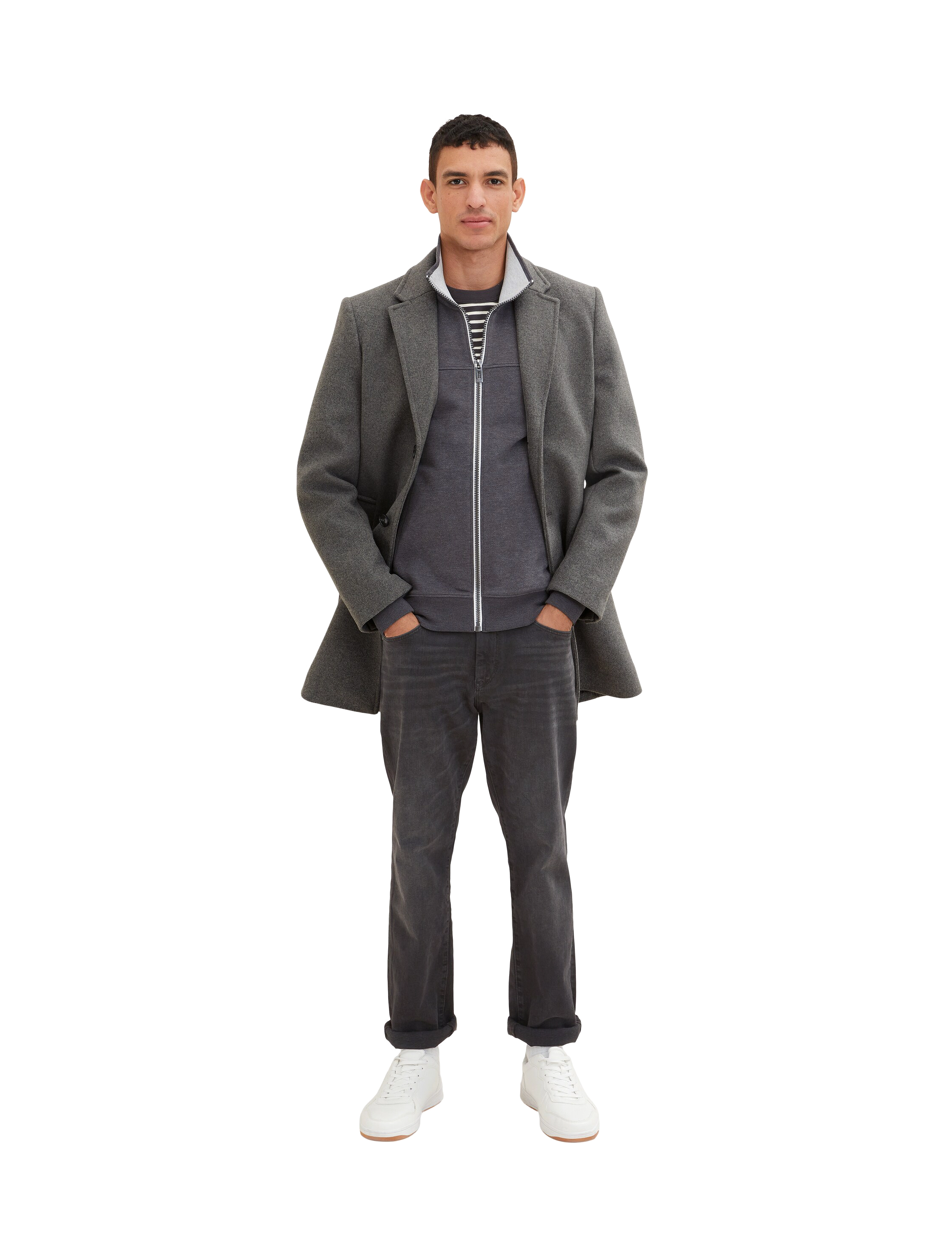 Tom Tailor - cutline sweat jacket - dark grey melange - 3