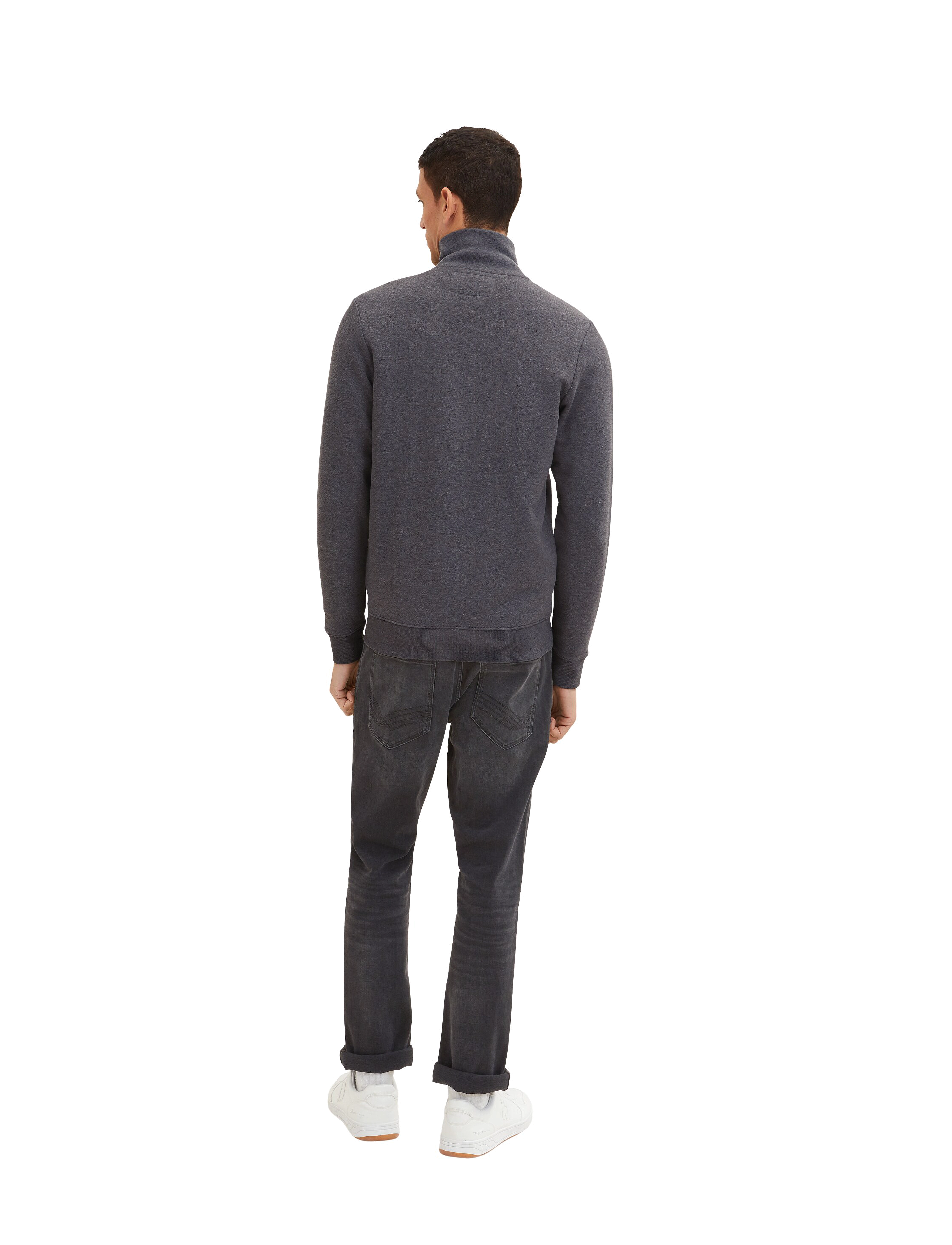 Tom Tailor - cutline sweat jacket - dark grey melange - 4