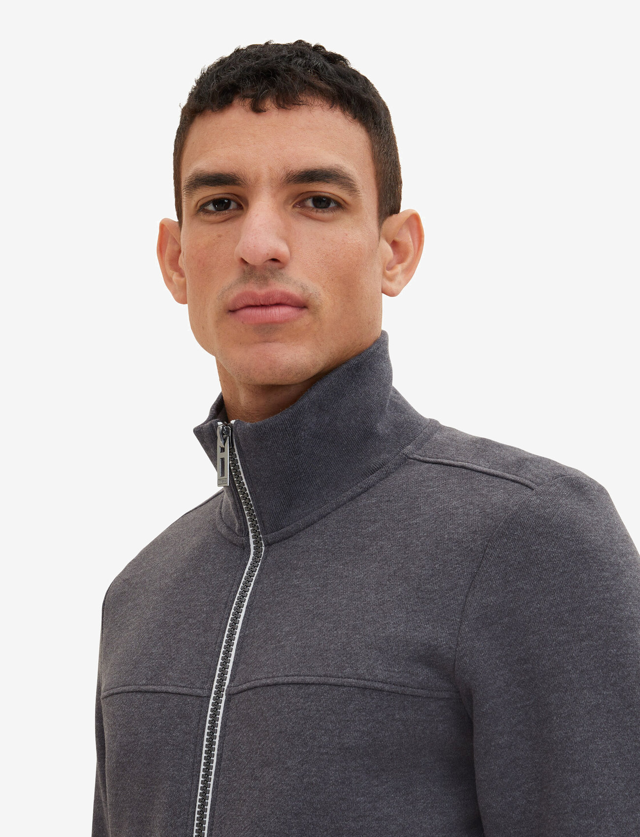 Tom Tailor - cutline sweat jacket - dark grey melange - 5