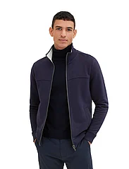 Tom Tailor - cutline sweat jacket - laveste priser - knitted navy - 2