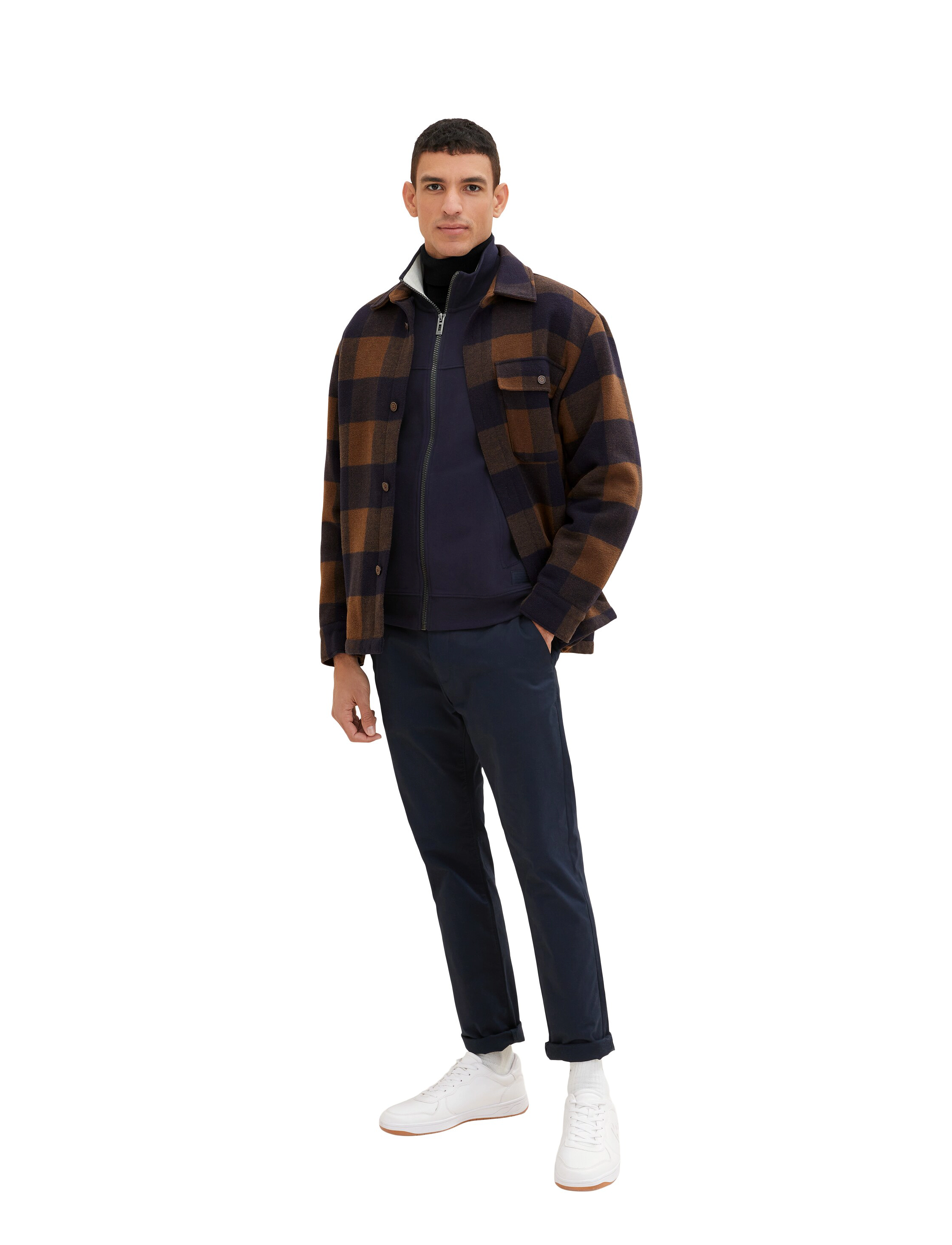 Tom Tailor - cutline sweat jacket - knitted navy - 3