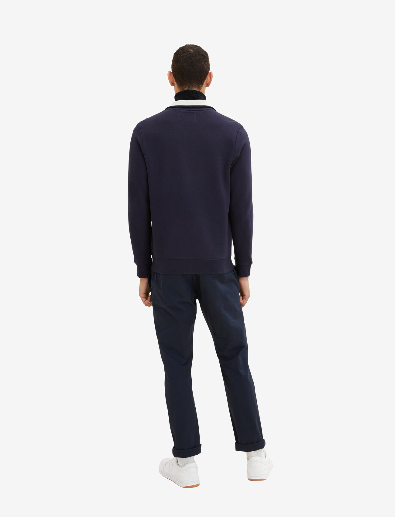 Tom Tailor - cutline sweat jacket - knitted navy - 4