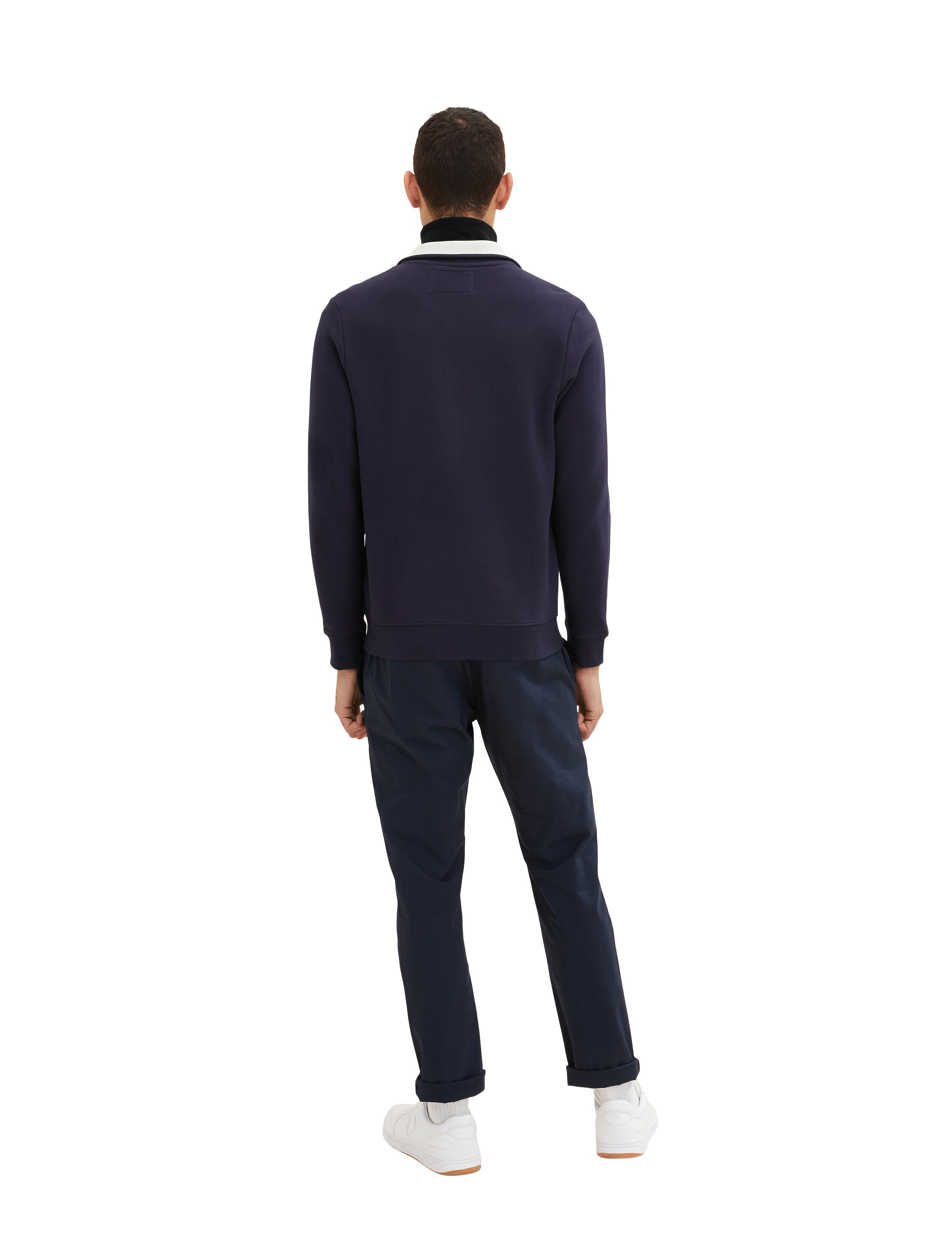 Tom Tailor - cutline sweat jacket - knitted navy - 4