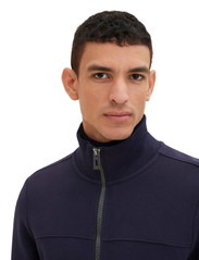 Tom Tailor - cutline sweat jacket - laveste priser - knitted navy - 6