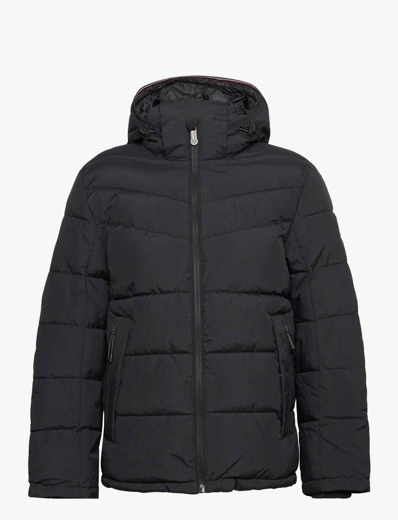 Tom Tailor - puffer jacket with hood - vinterjackor - black - 0