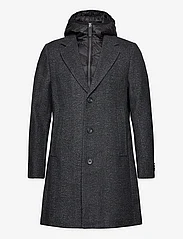 Tom Tailor - wool coat 2 in 1 with hood - vinterjakker - deep herringbone structure - 0