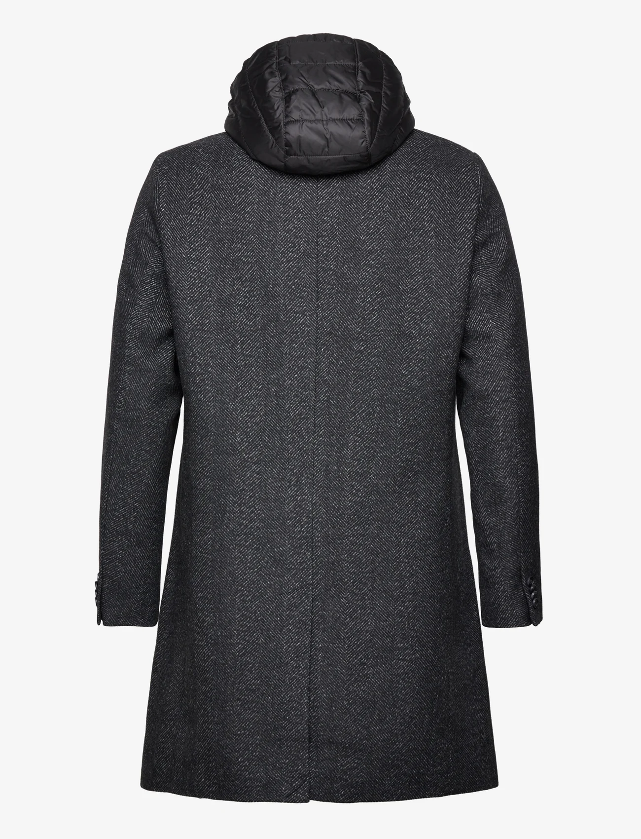 Tom Tailor - wool coat 2 in 1 with hood - kurtki zimowe - deep herringbone structure - 1