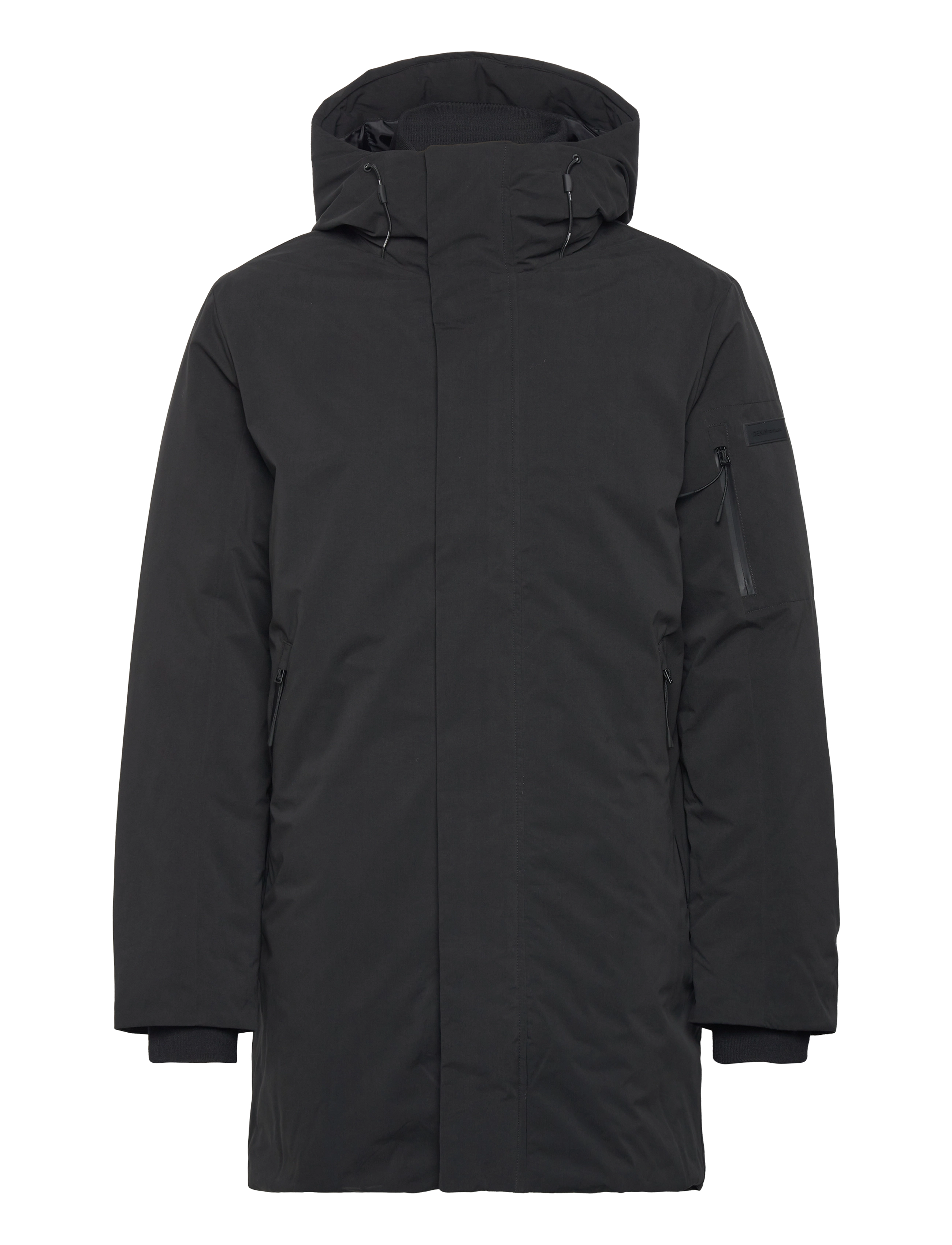 hooded parka - BLACK