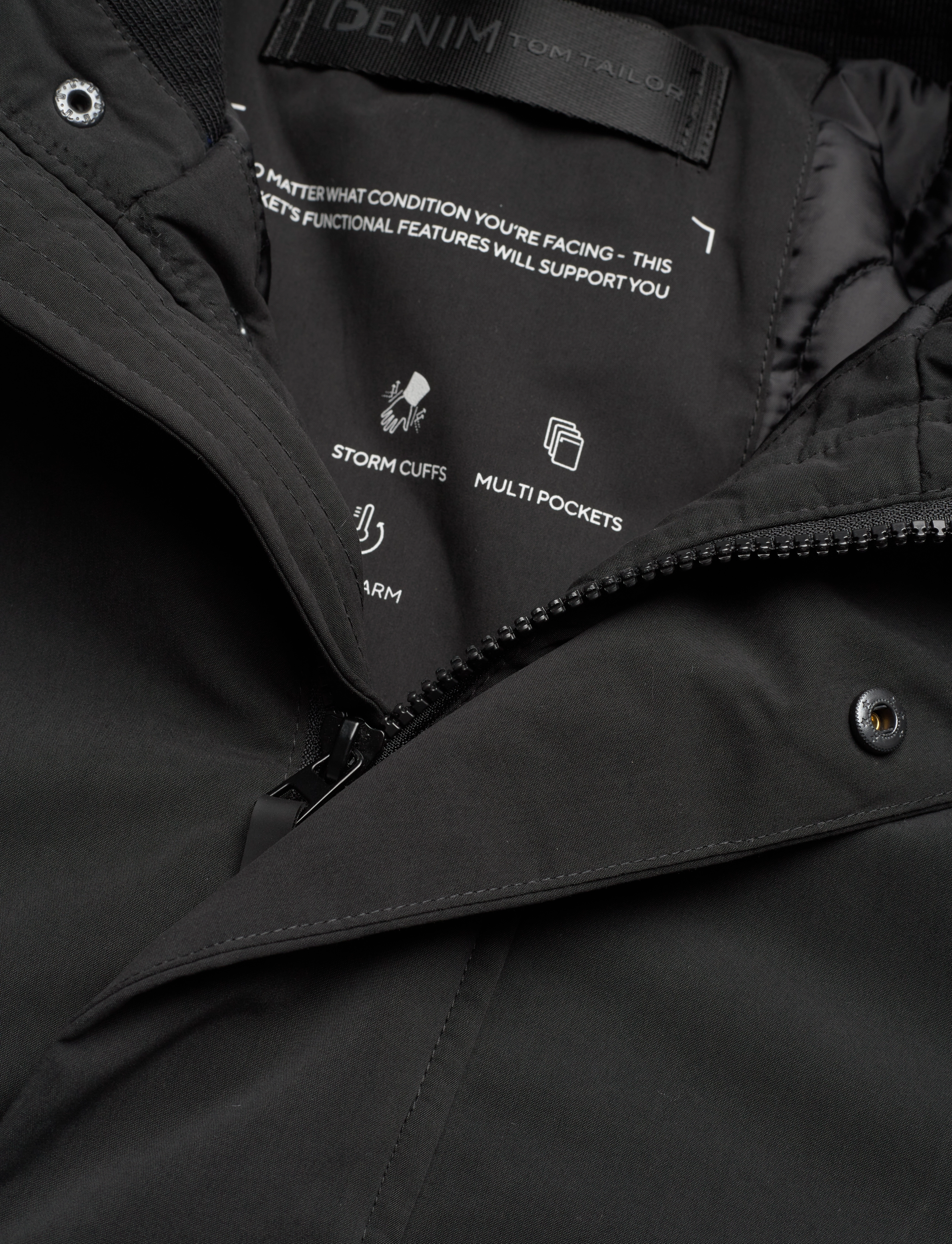 Tom Tailor - hooded parka - black - 4