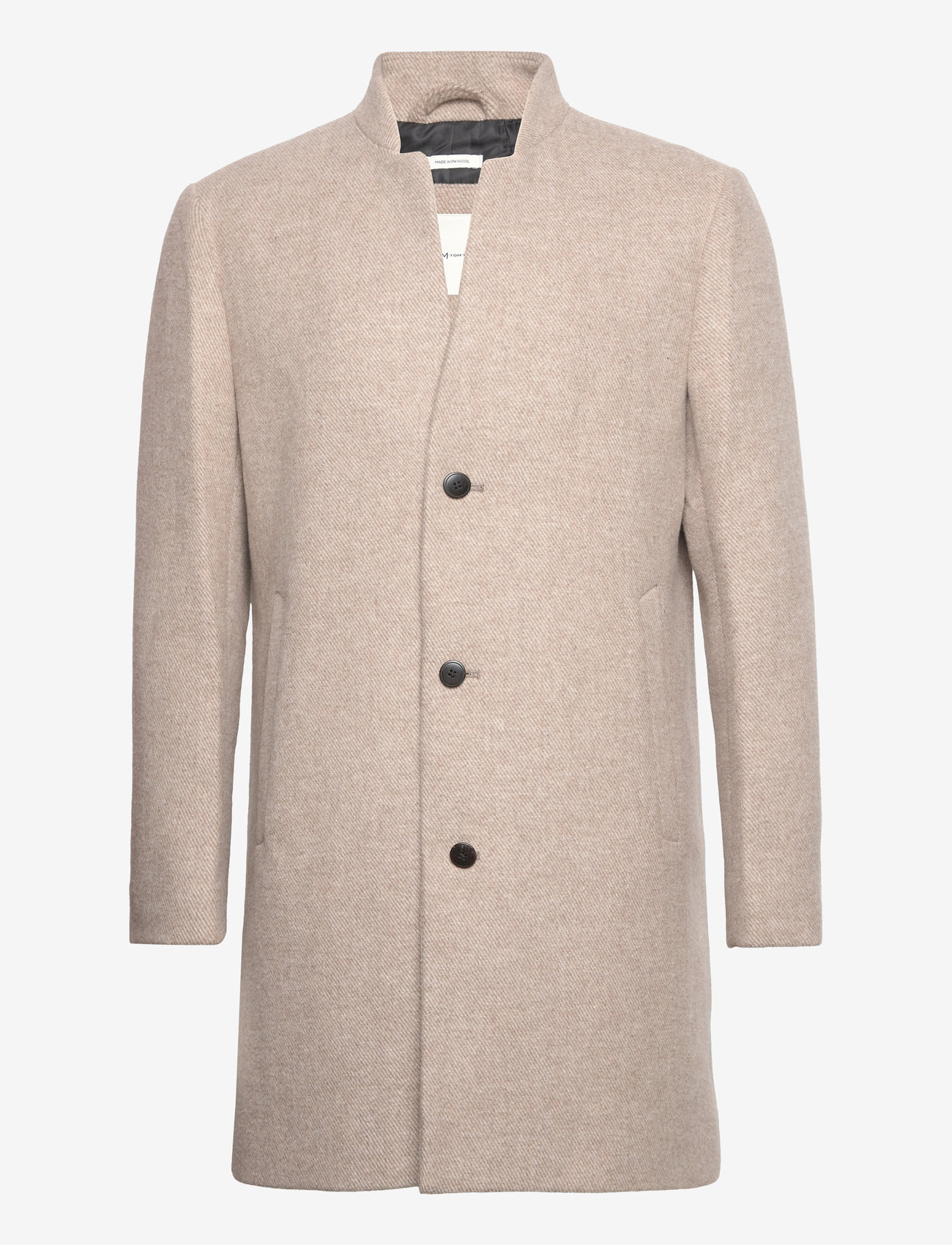 Tom Tailor - three button wool coat - sand off white twill structure - 0