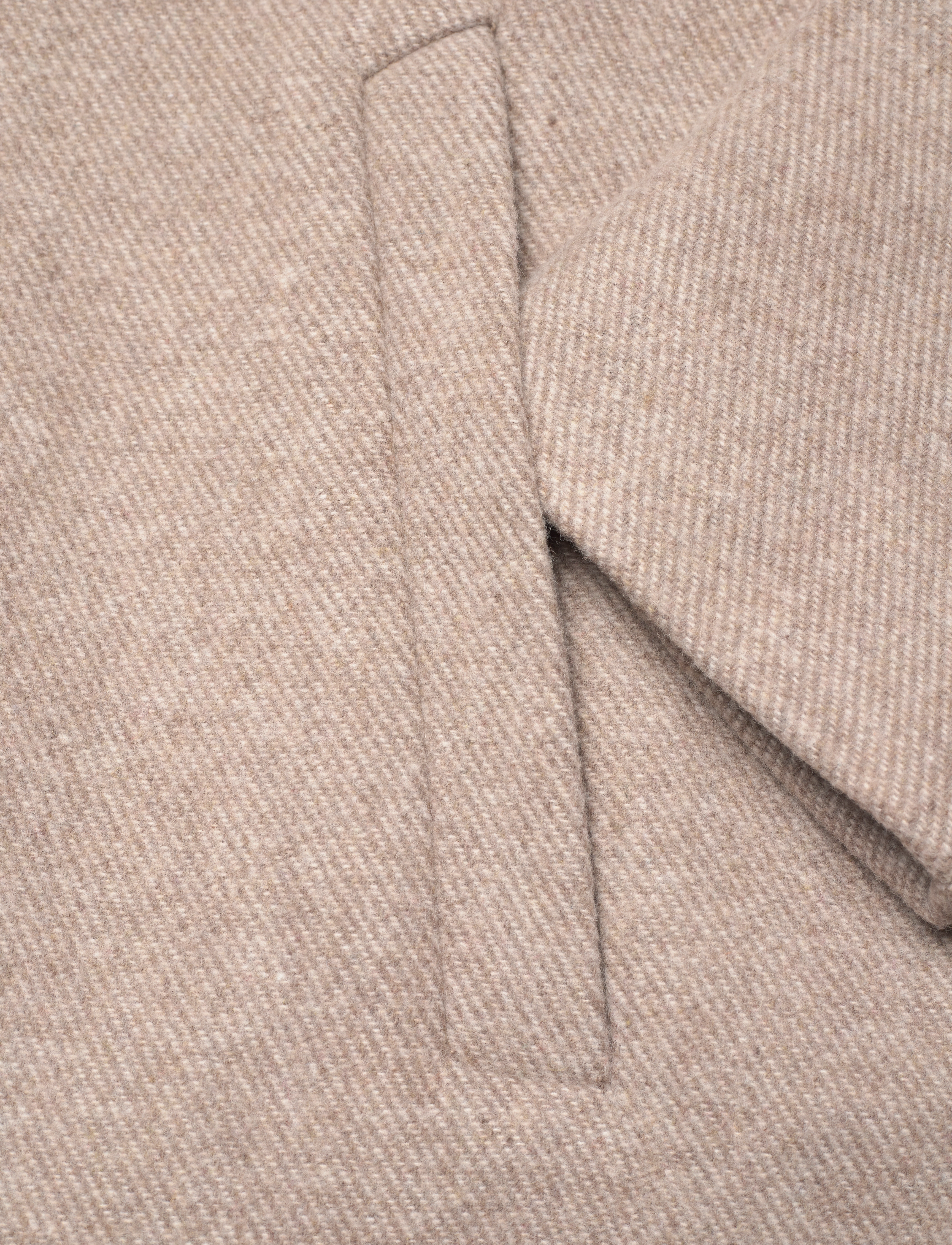 Tom Tailor - three button wool coat - sand off white twill structure - 3