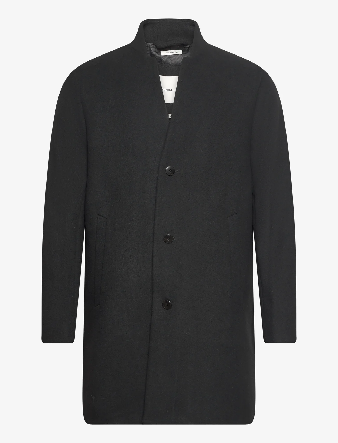 Tom Tailor - three button wool coat - vinterjakker - black - 0