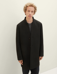 Tom Tailor - three button wool coat - vinterjakker - black - 5