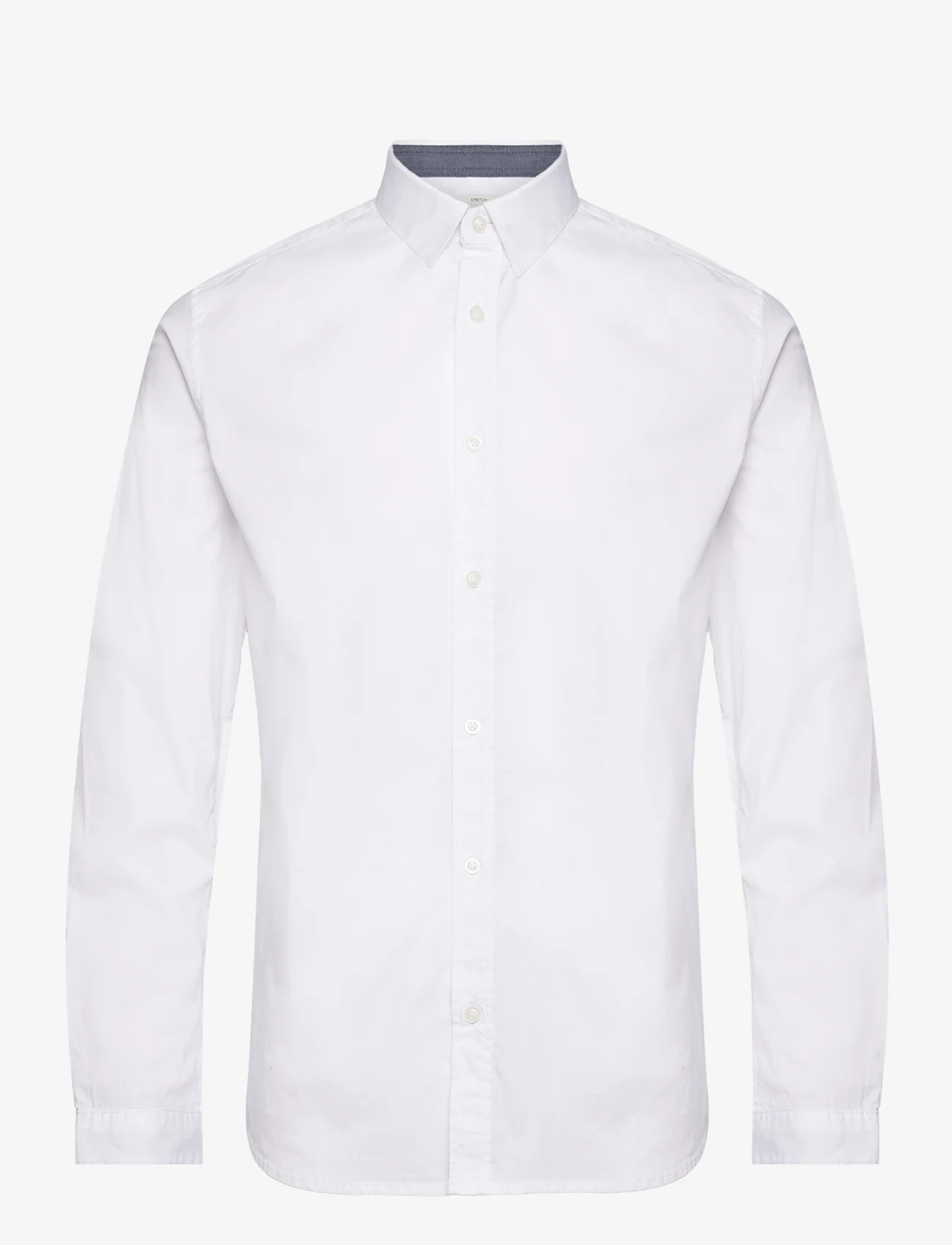 Tom Tailor - stretch poplin shirt - basic shirts - white - 0
