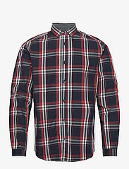 Tom Tailor - checked shir - casual skjortor - navy red check - 0
