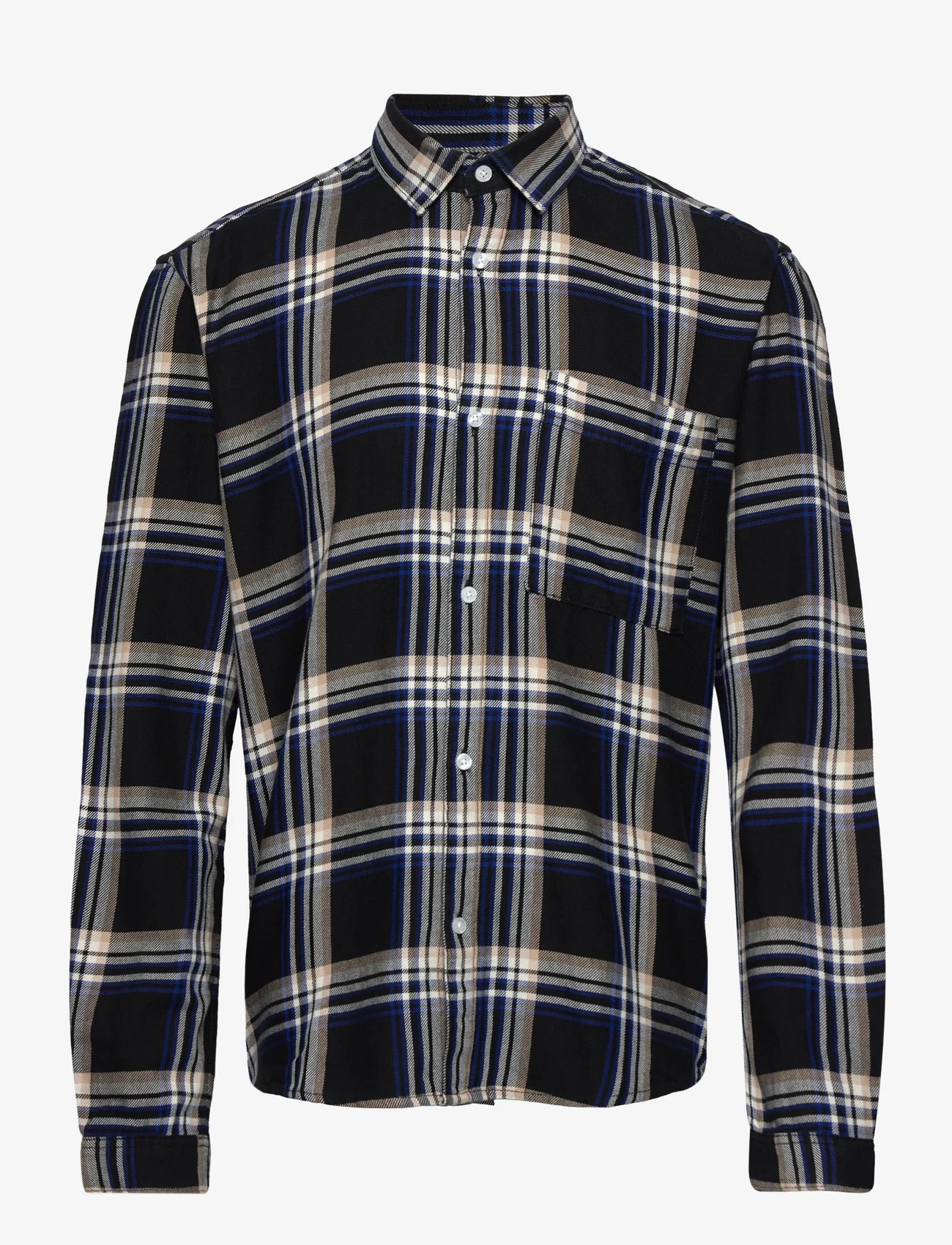 Tom Tailor - relaxed chec - casual skjortor - black blue check - 0