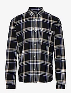 relaxed chec - BLACK BLUE CHECK
